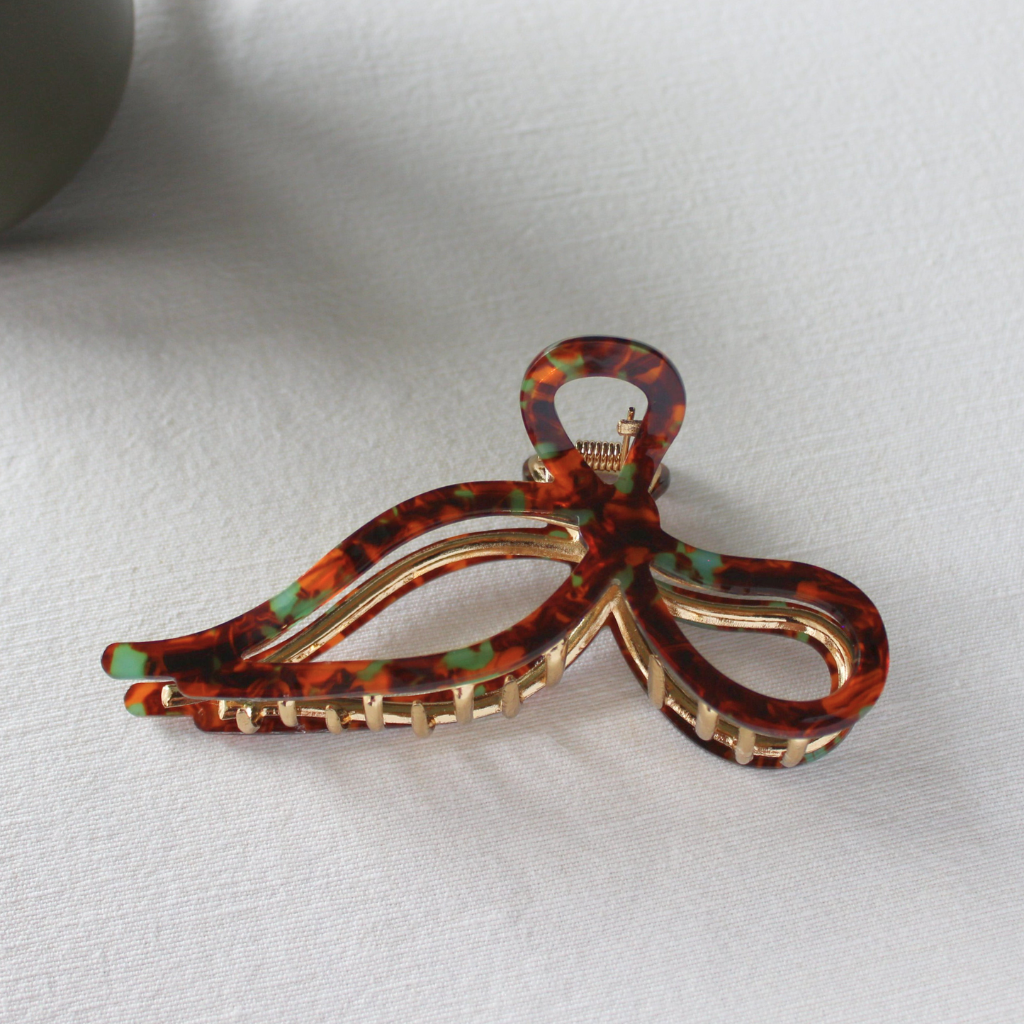 Bow Knot Acetate Metal Teeth Claw Clip - TressLove