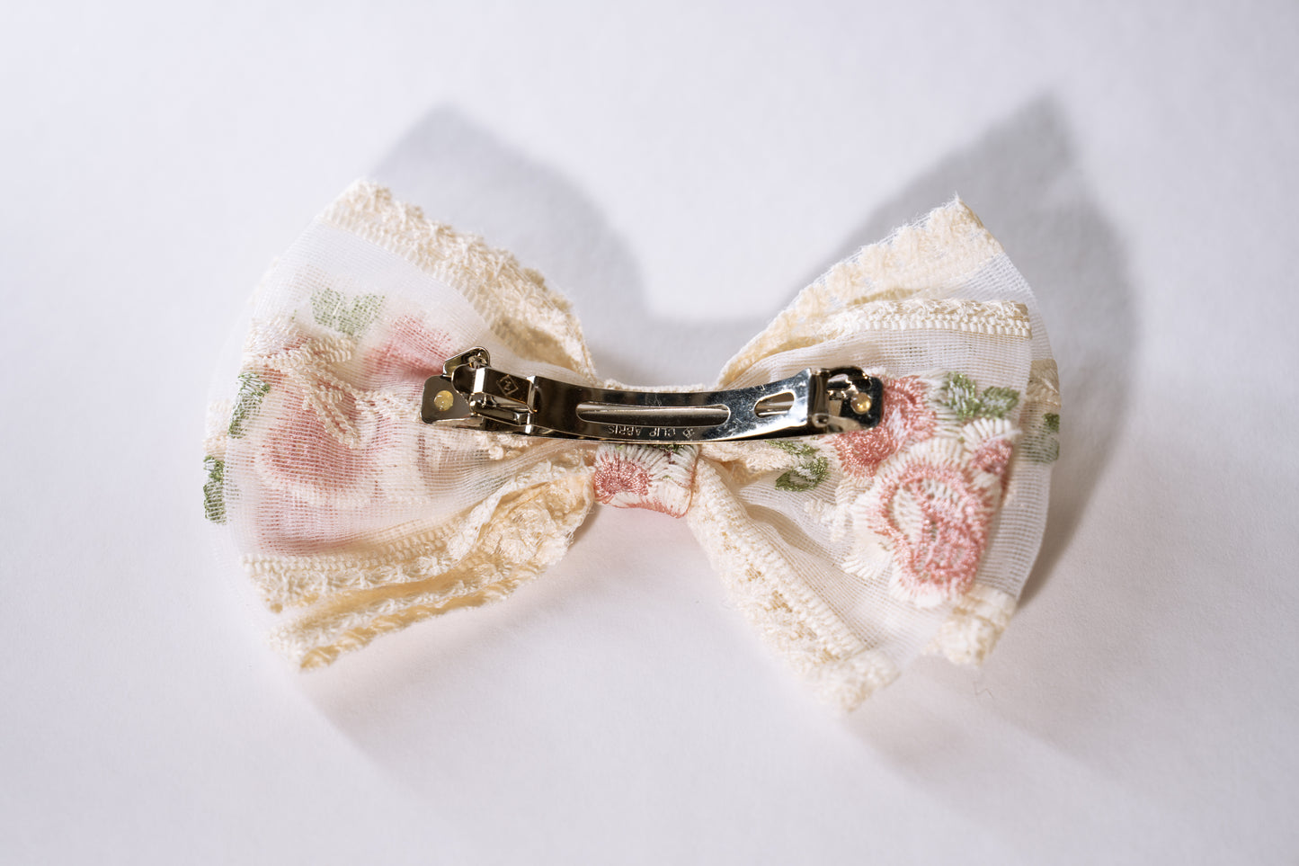 Floral Lace Bow Barrette - TressLove