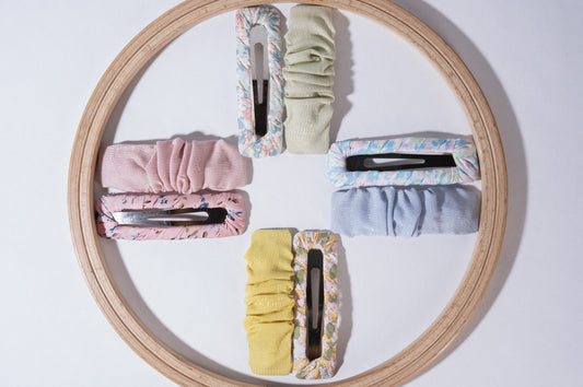 Ruched Snap Hair Pins - Set of 2 - TressLove