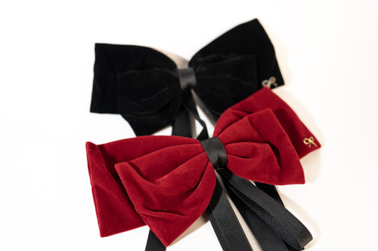Big Velvet Bow Hair Pin - TressLove