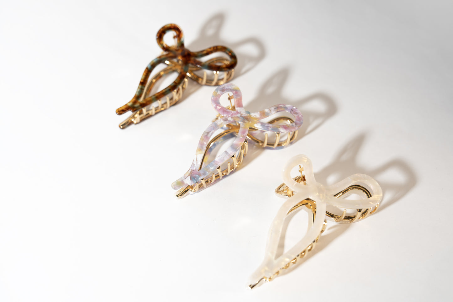 Bow Knot Acetate Metal Teeth Claw Clip - TressLove