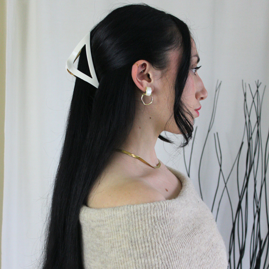 Triangle Acetate Metal Teeth Claw Clip - TressLove