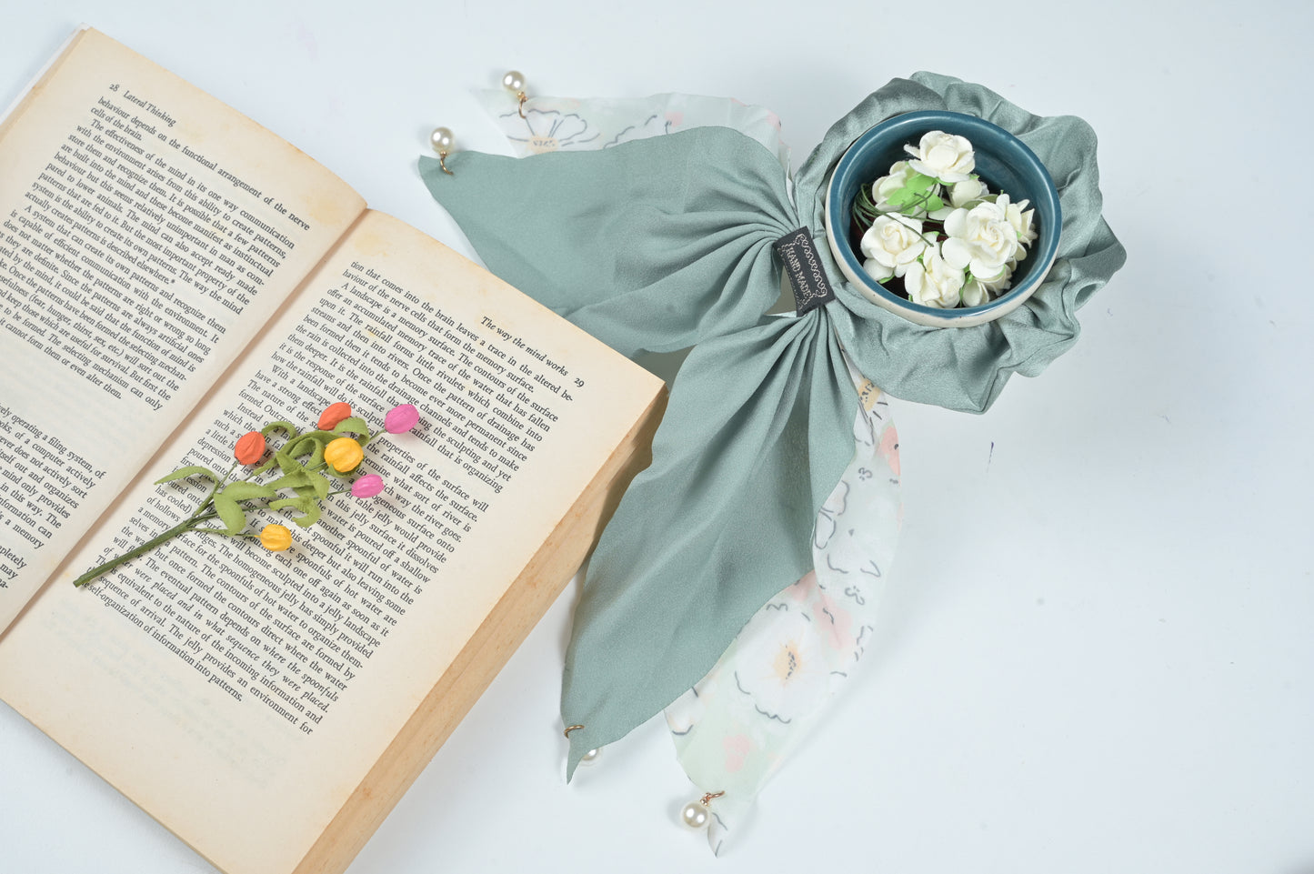 Floral Scarf Scrunchie