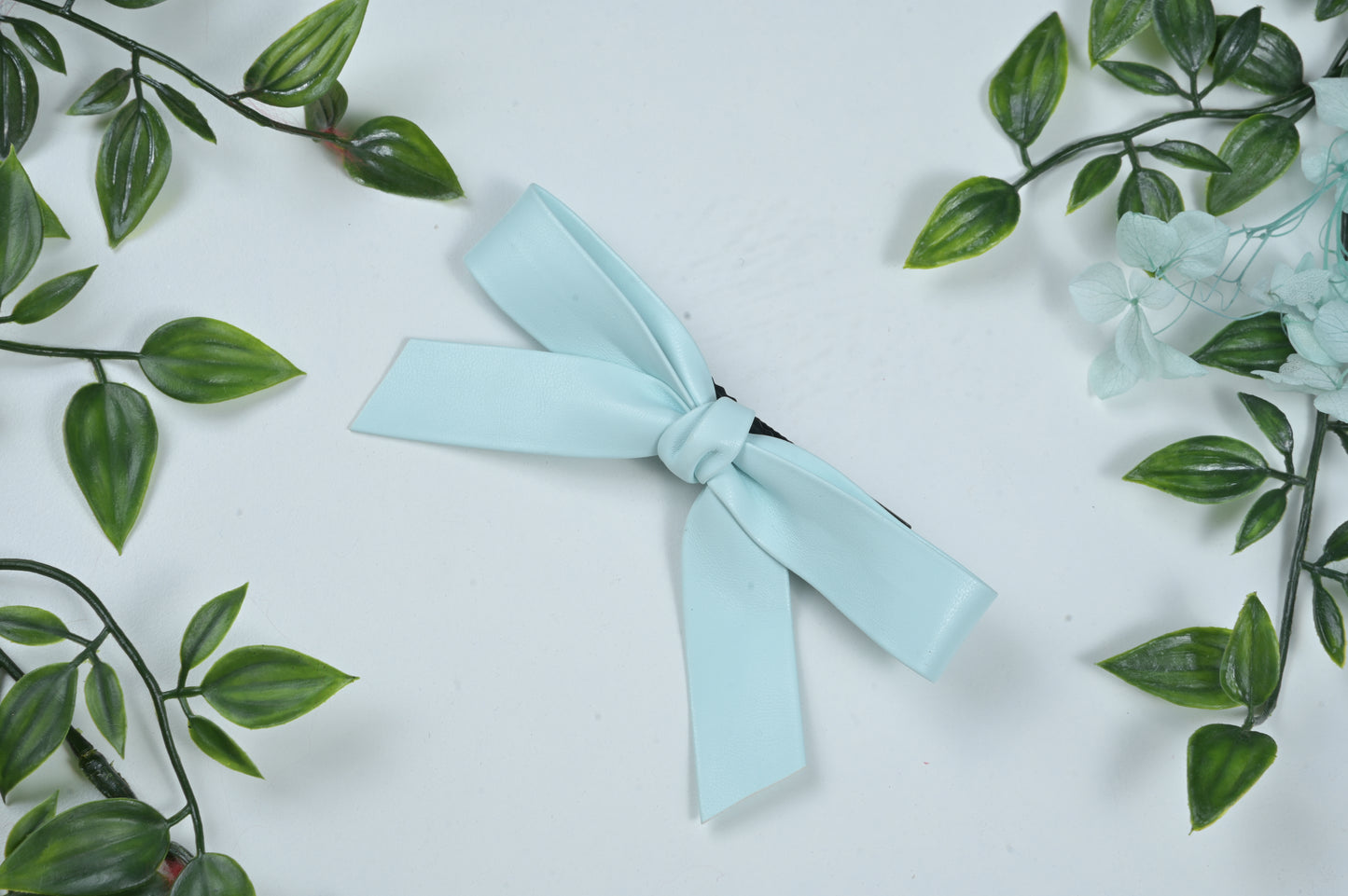 Faux Leather Bow Knot Hair Pin