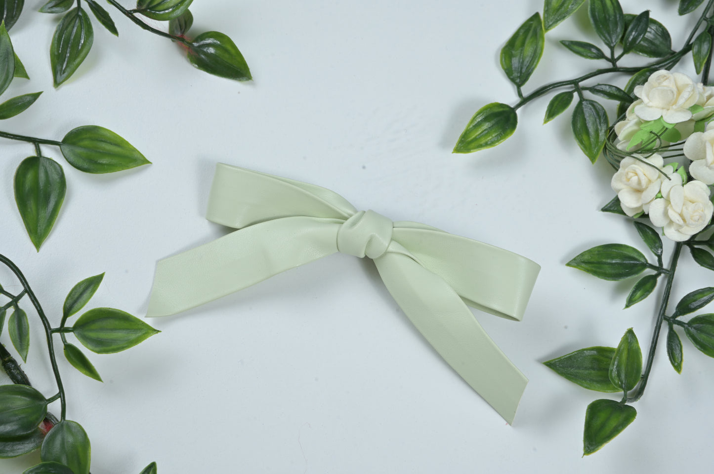 Faux Leather Bow Knot Hair Pin