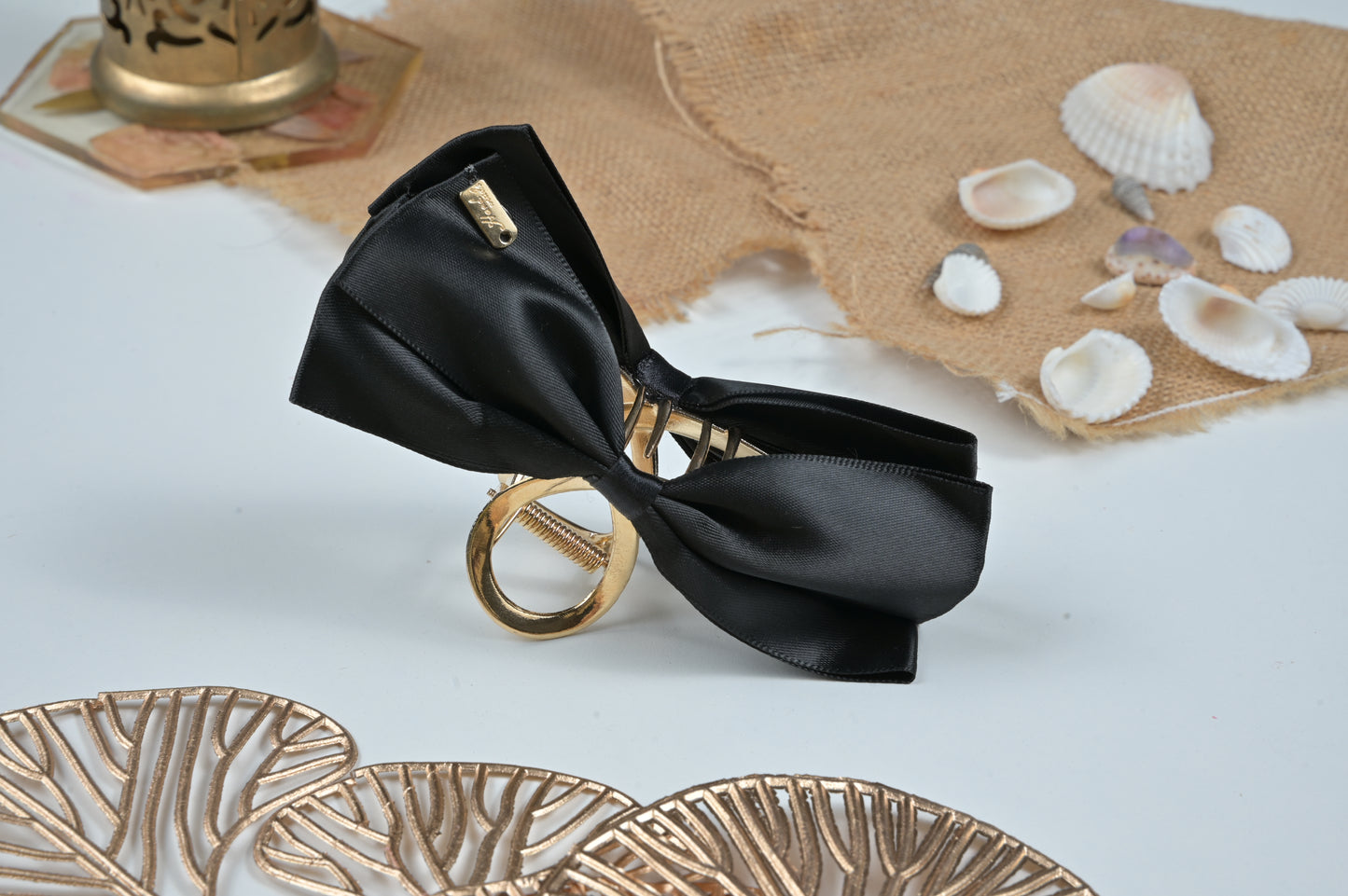Satin Bow Luxe Claw Clip