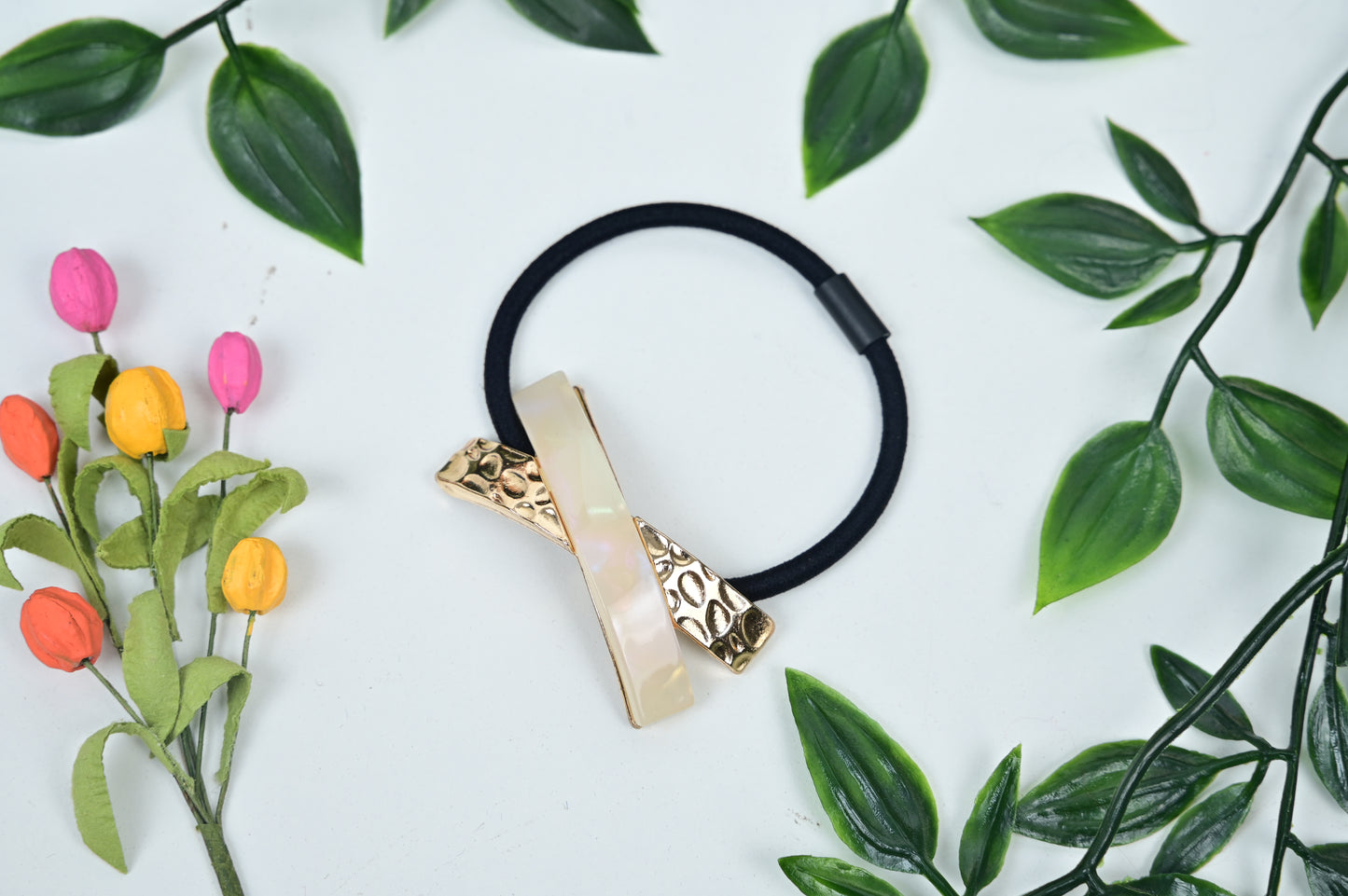 Acetate and Metal Cuff Hair Tie