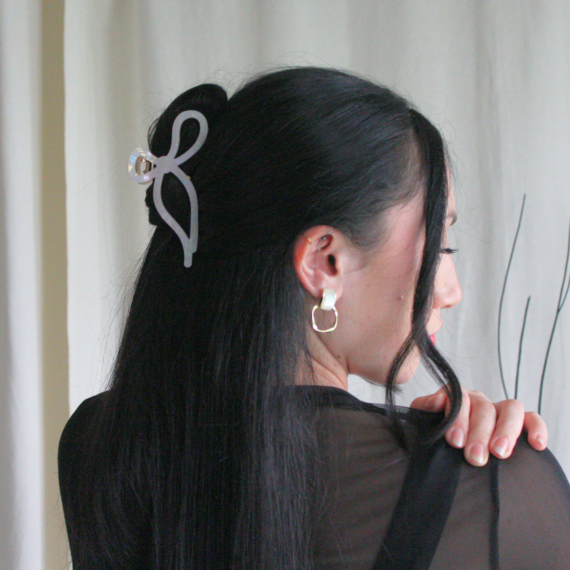 Bow Knot Acetate Metal Teeth Claw Clip - TressLove