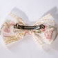 Floral Lace Bow Barrette - TressLove