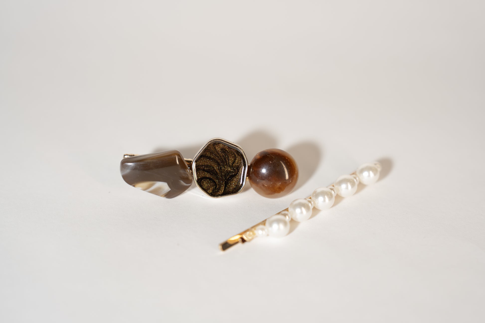 Pearl and Natural Store Accent Pin Combination - TressLove