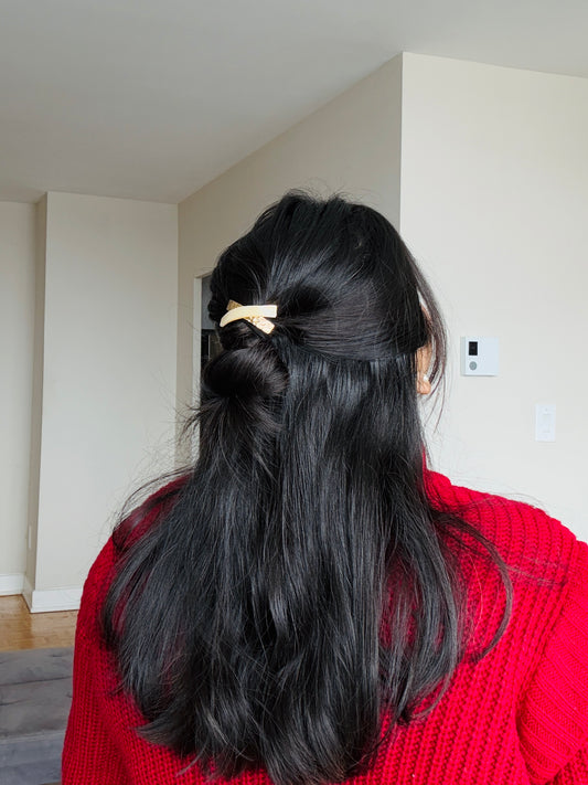 Acetate and Metal Cuff Hair Tie