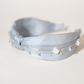 Satin Top Knot hair band with Pearls - TressLove