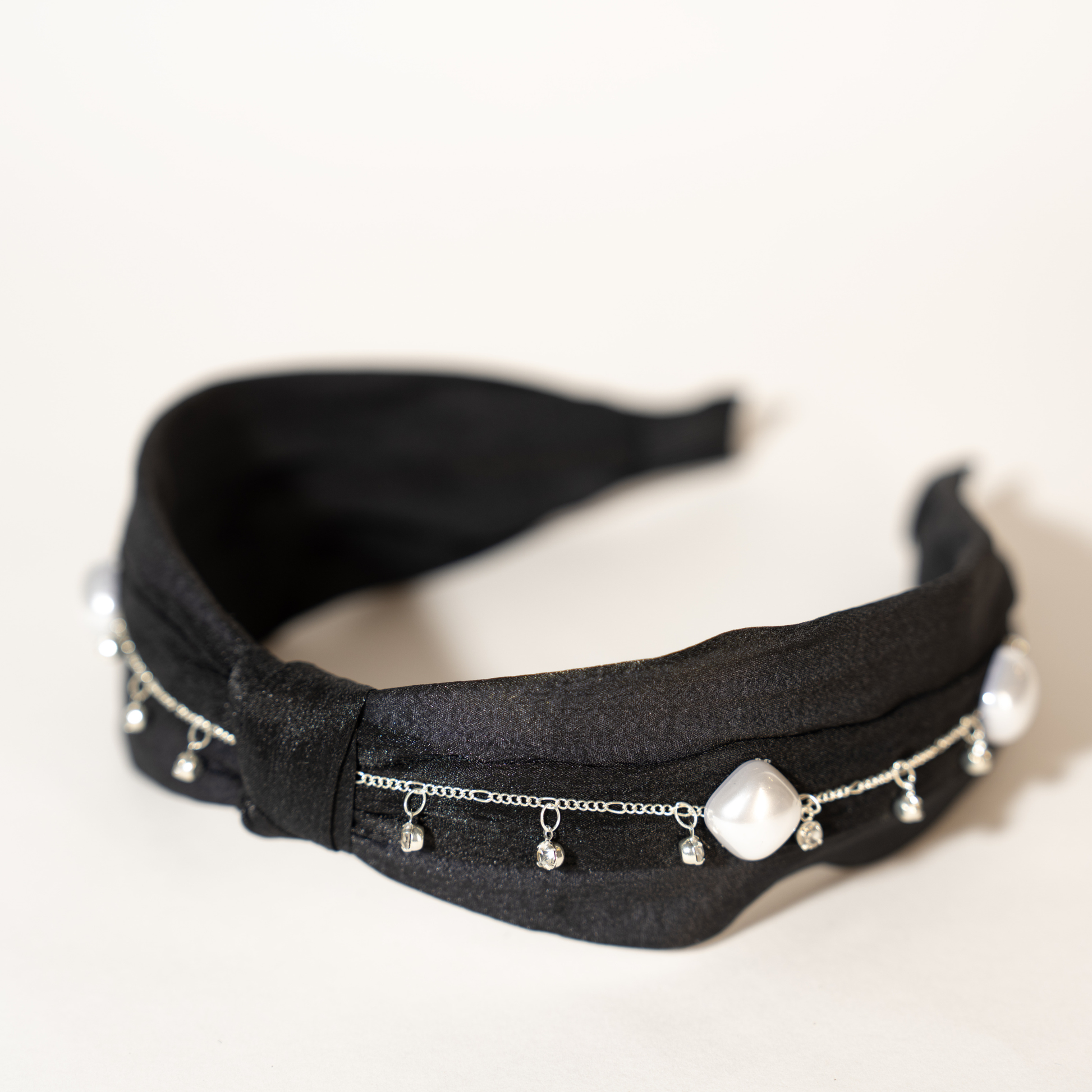 Satin Top Knot hair band with Pearls - TressLove