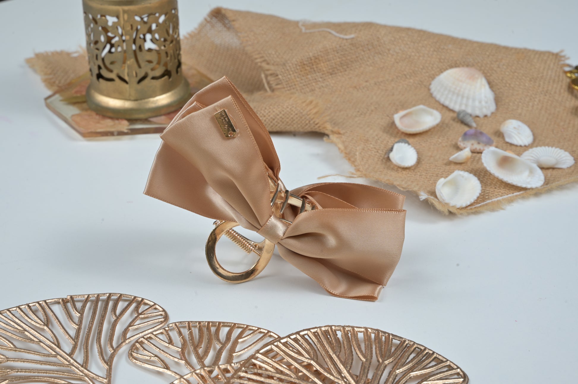 Satin Bow Luxe Claw Clip - TressLove