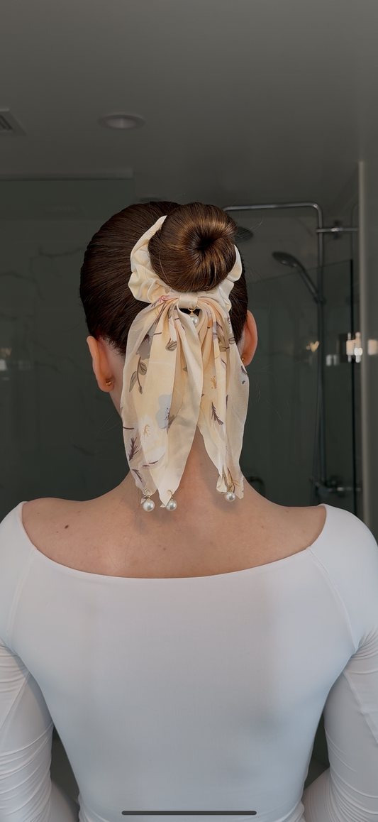 Floral Scarf Scrunchie